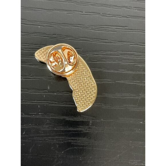 Watermelon Slice Enamel Lapel Pin With Gold-Tone Backing - Picture 3 of 3